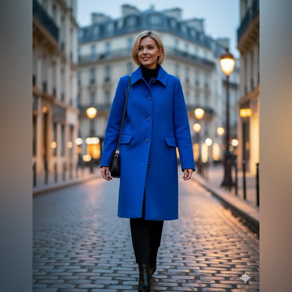 ❤️❤️❤️Love Moschino royal blue wool blend coat size 6 US❤️❤️❤️